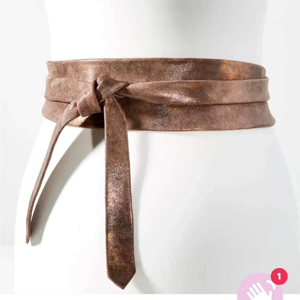 ADA Metallic Brown Wrap Obi Belt - new, never worn